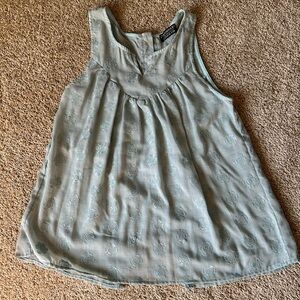 Paper moon sleeveless blouse. Light mint color. Button up back